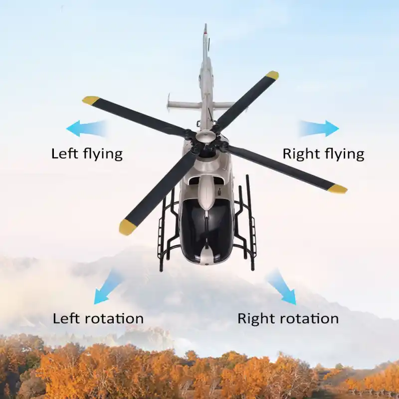 RC ERA C123 RC Helicopter 6CH Double Brushless Direct Drive Single Paddle Aileron Free Model 3D Optical Flow EC135